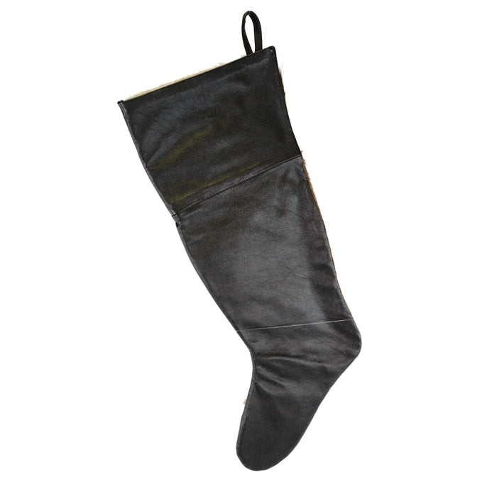 Cowhide Holiday Stocking