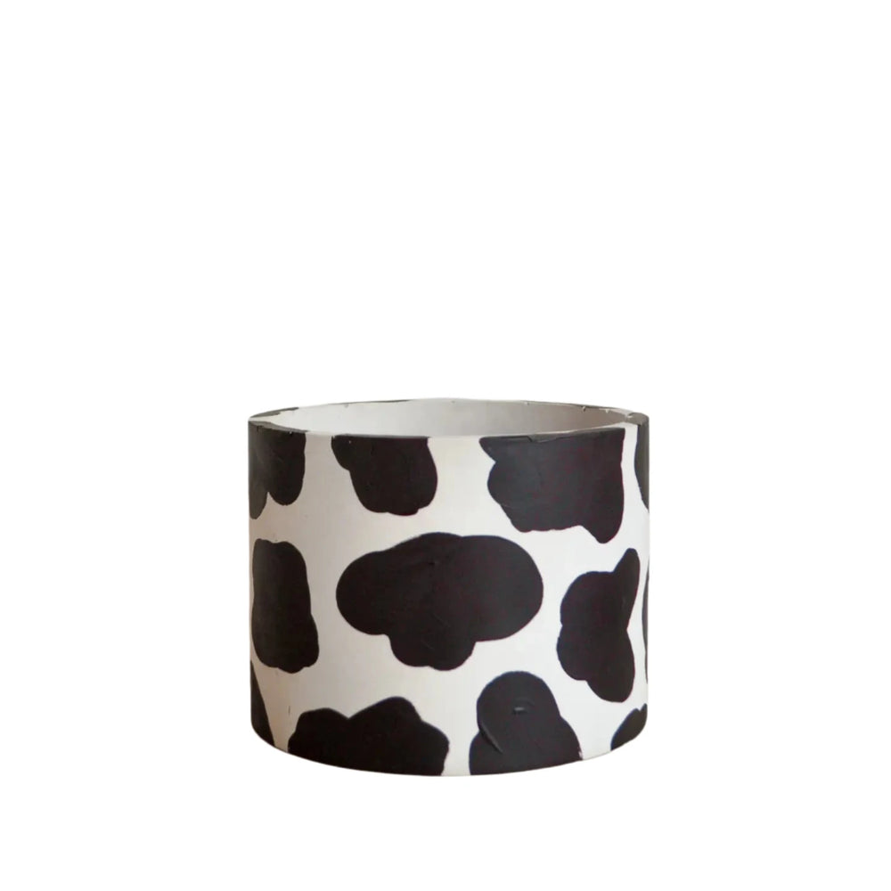 Hand Painted Cow Print Planter