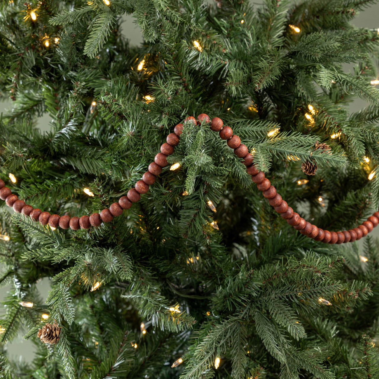 Dark Wood Beaded Garland