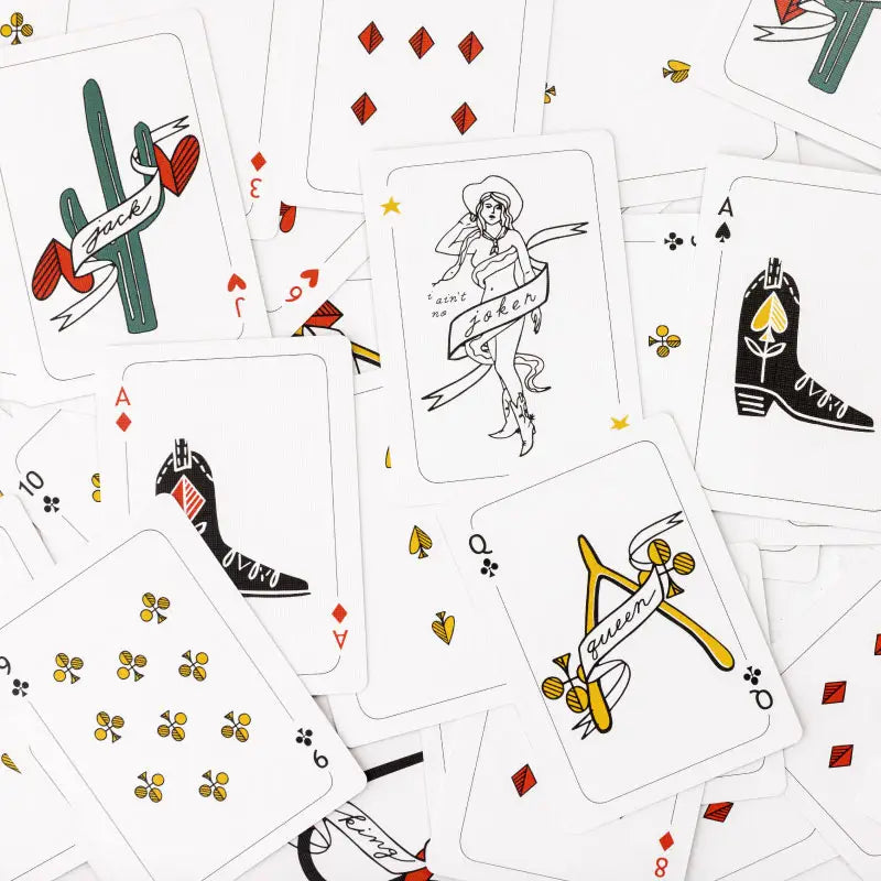 Hand-drawn Western Playing Cards