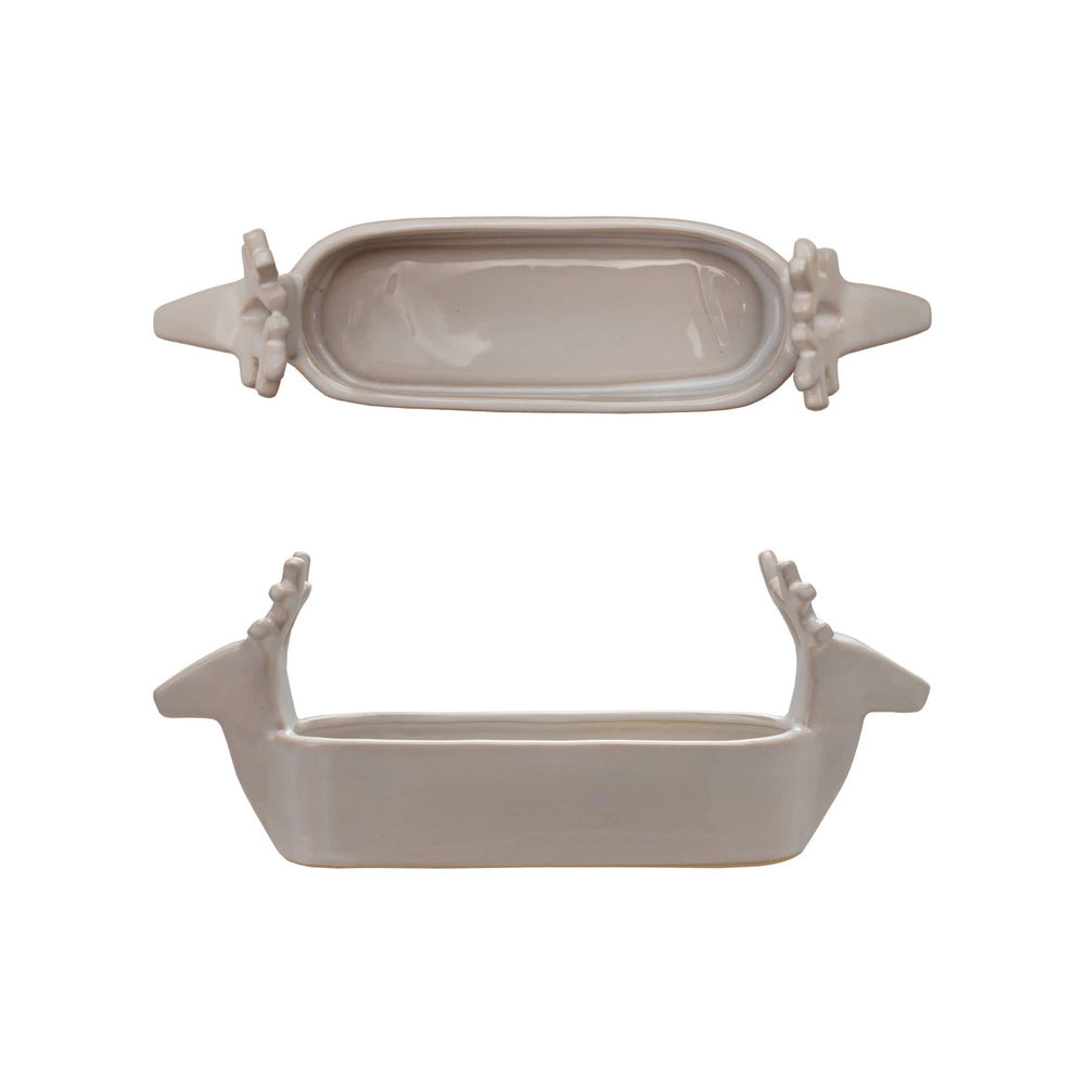 Stag Stoneware Cracker Dish