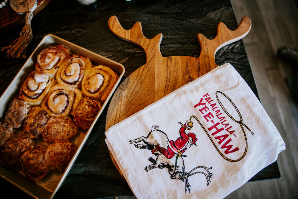 Falalalalala-Yee-Haw Cotton Kitchen Towel