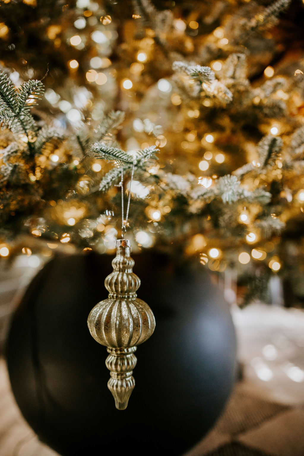 Spindle Glass Ornament - 3 Colors & Styles