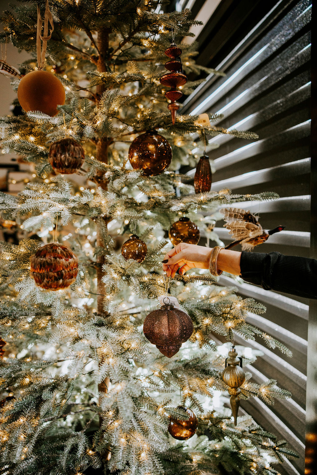 Twinkling Rounded Glass Ornament - 3 Colors