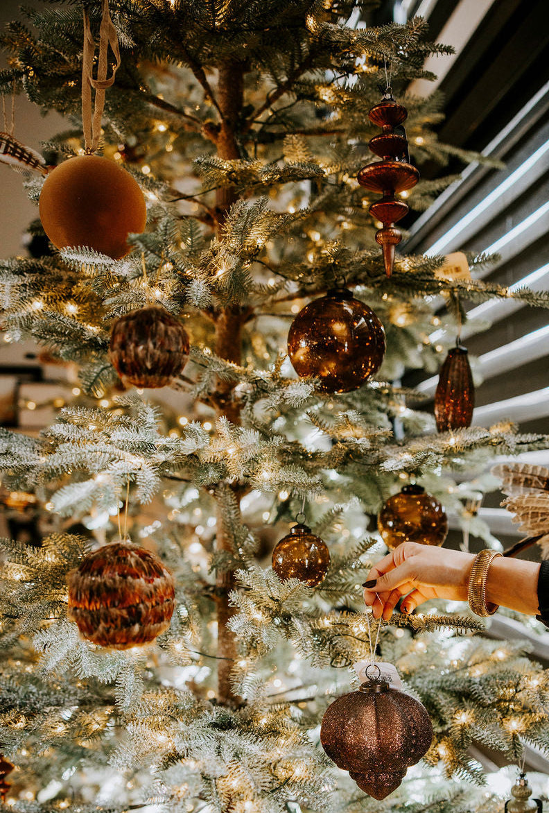 Spindle Glass Ornament - 3 Colors & Styles