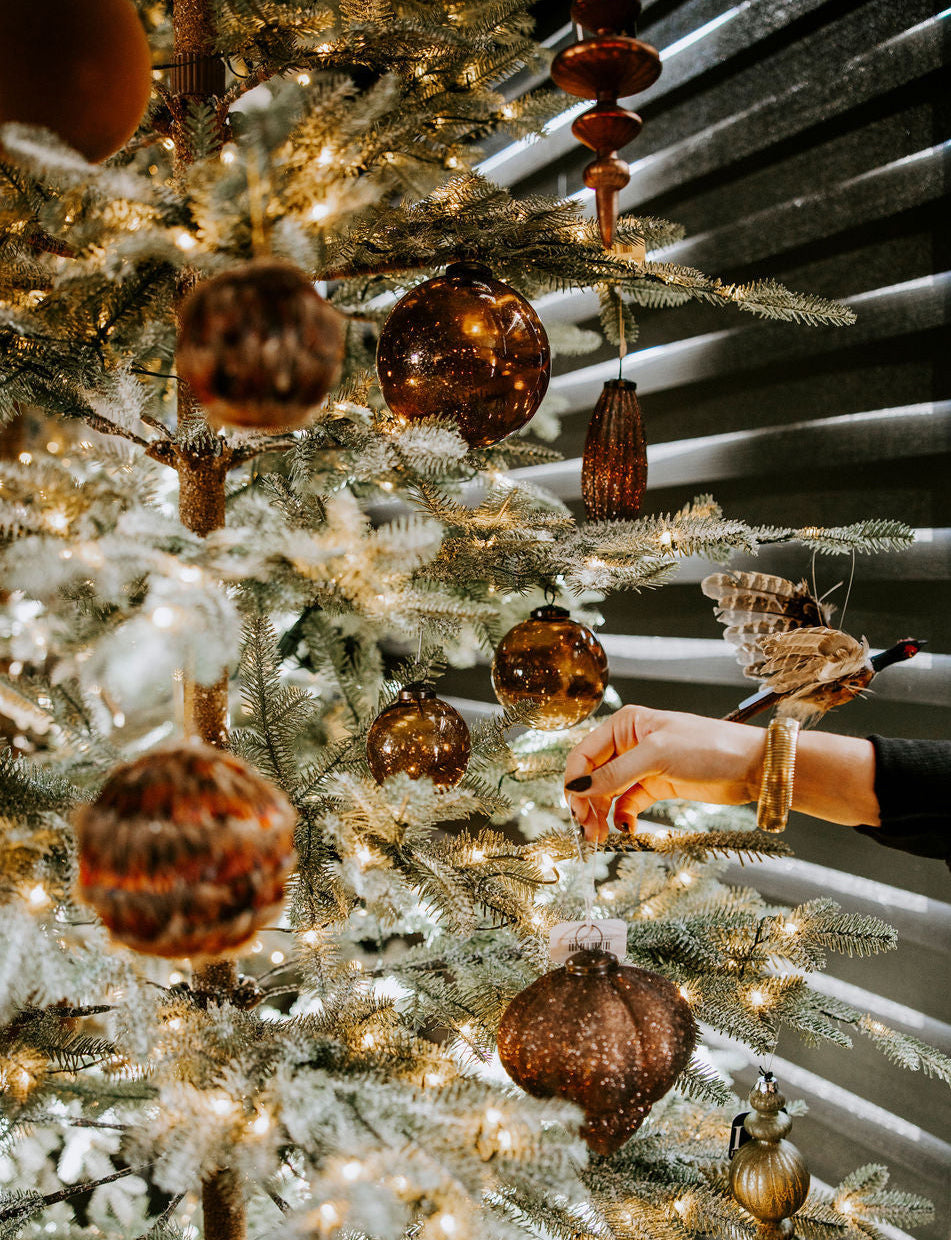 Speckled Chestnut Glass Ornament - 3 Sizes