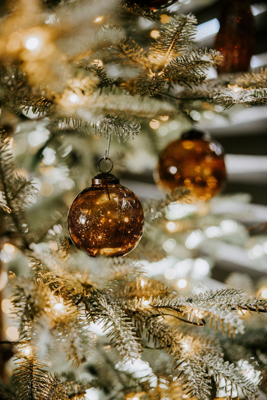 Speckled Chestnut Glass Ornament - 3 Sizes