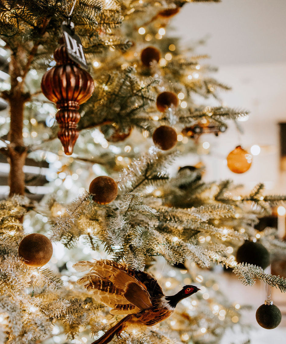 Flocked Ball Garland - 2 Sizes