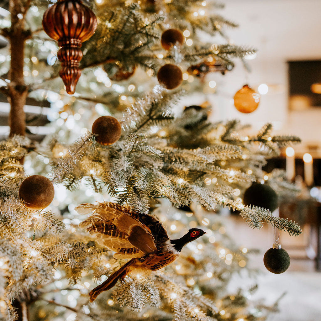 Pheasant in Flight Ornament