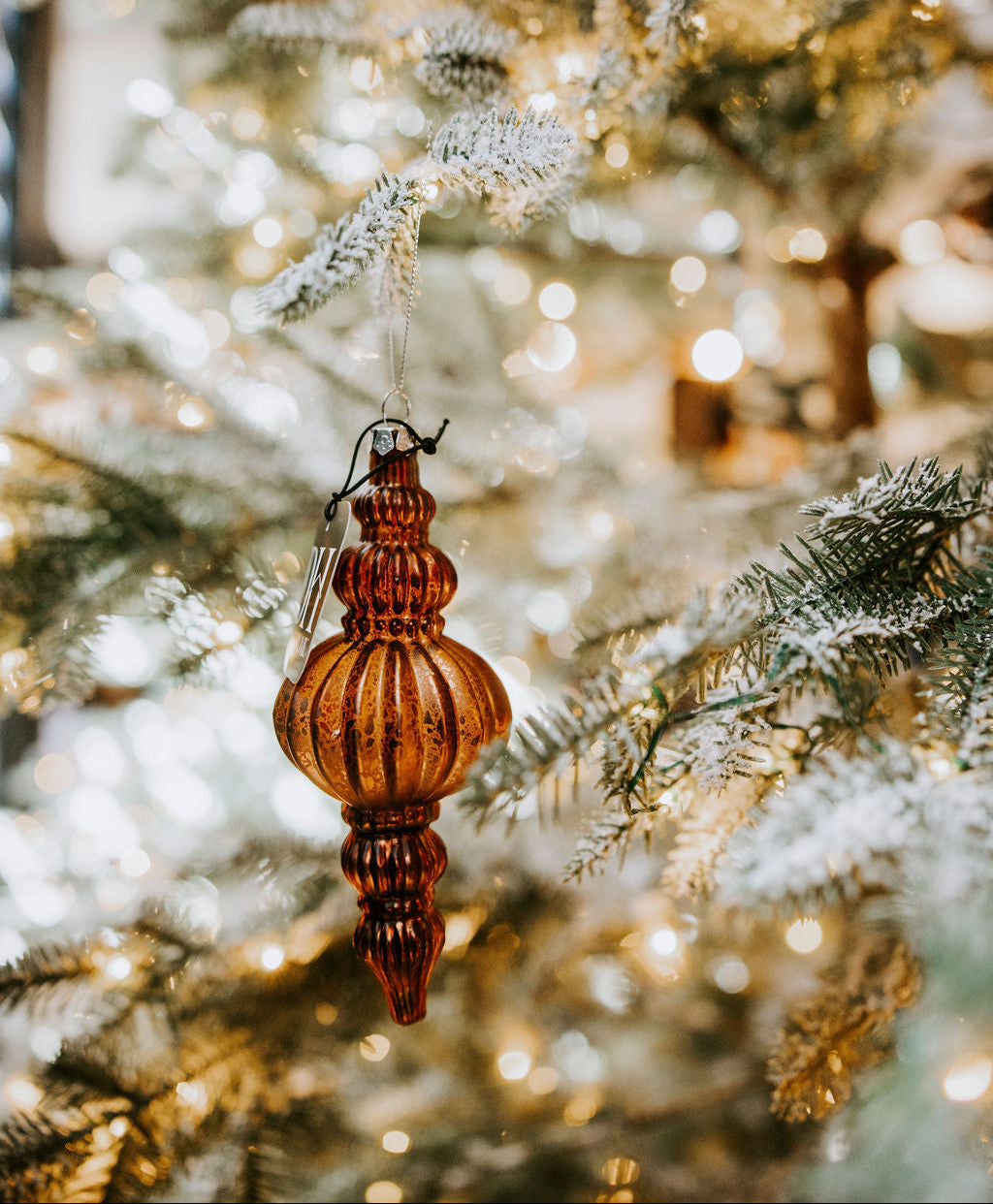 Spindle Glass Ornament - 3 Colors & Styles