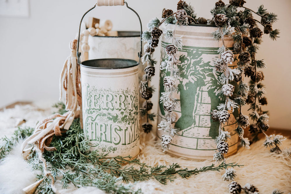 Holiday Decorative Bucket Set - 2 Styles
