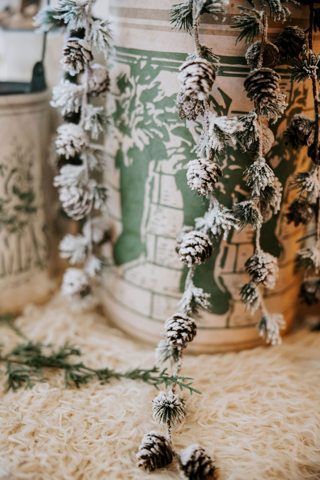 Snowy Larch & Pinecone Spray