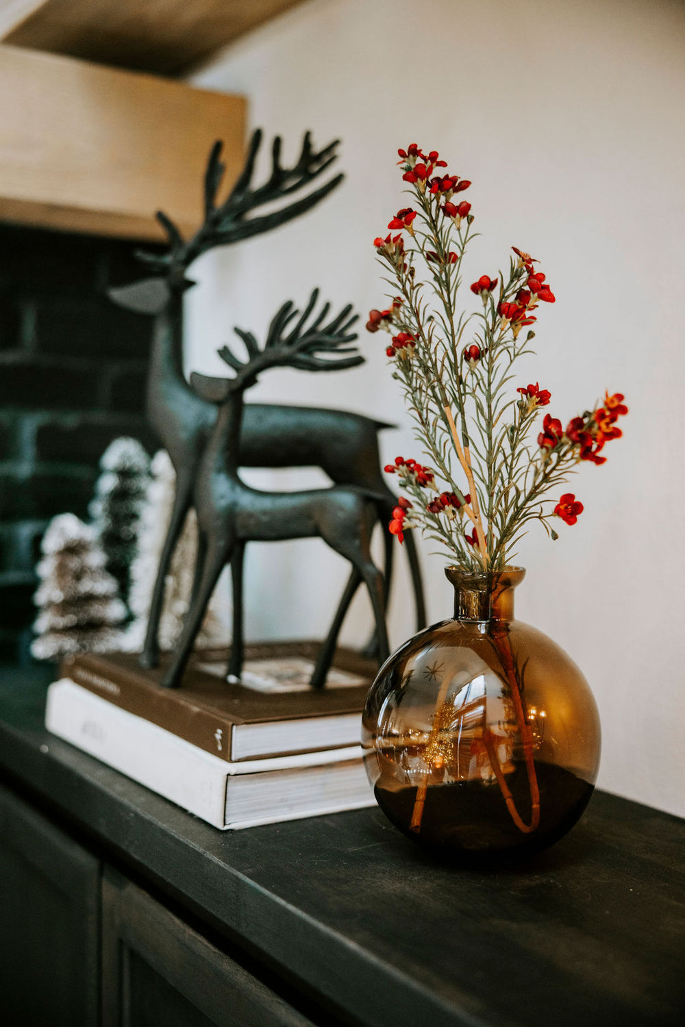 Scarlet Red Waxflower Spray