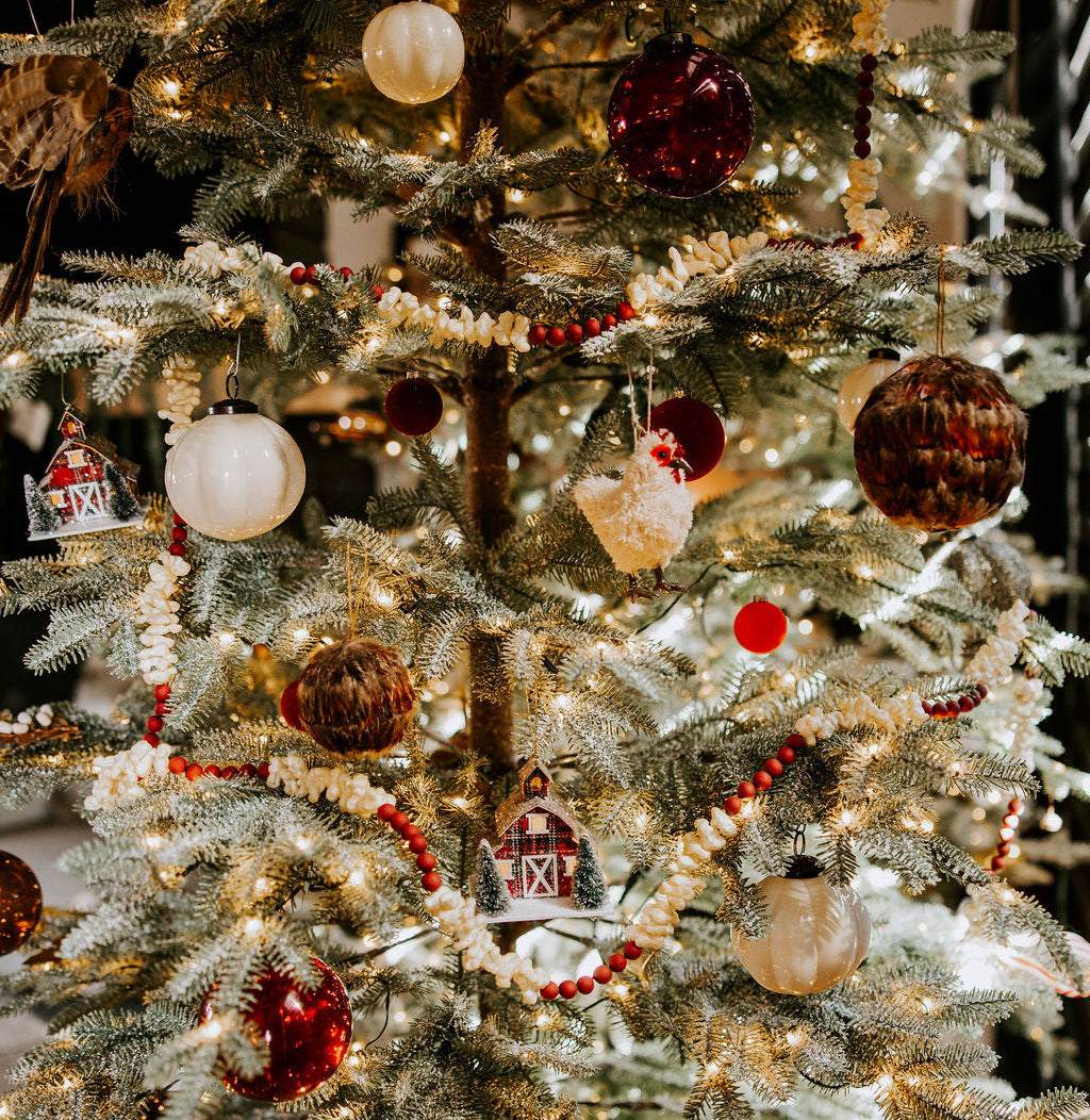 Holiday Popcorn & Cranberries Garland - 3 Styles