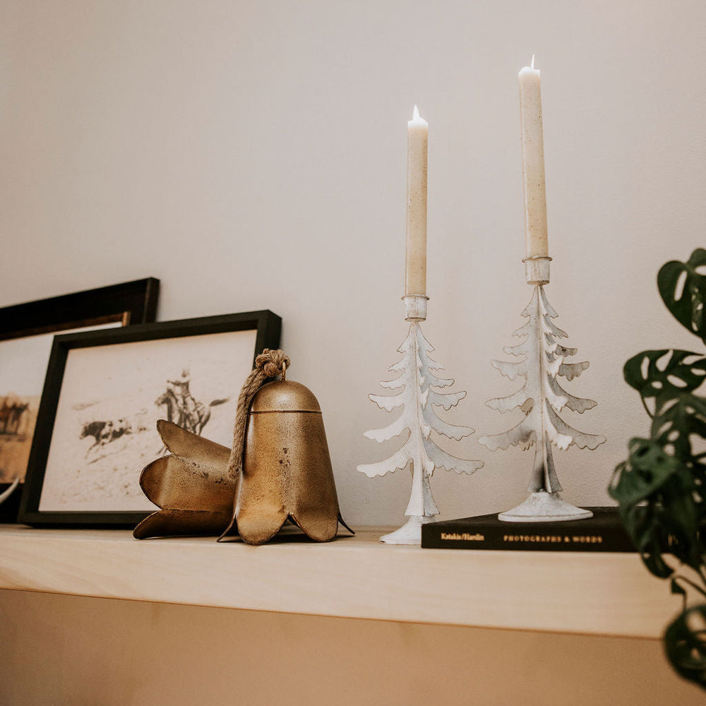 Rustic Metal Tree Candlestick Holder - 2 Sizes