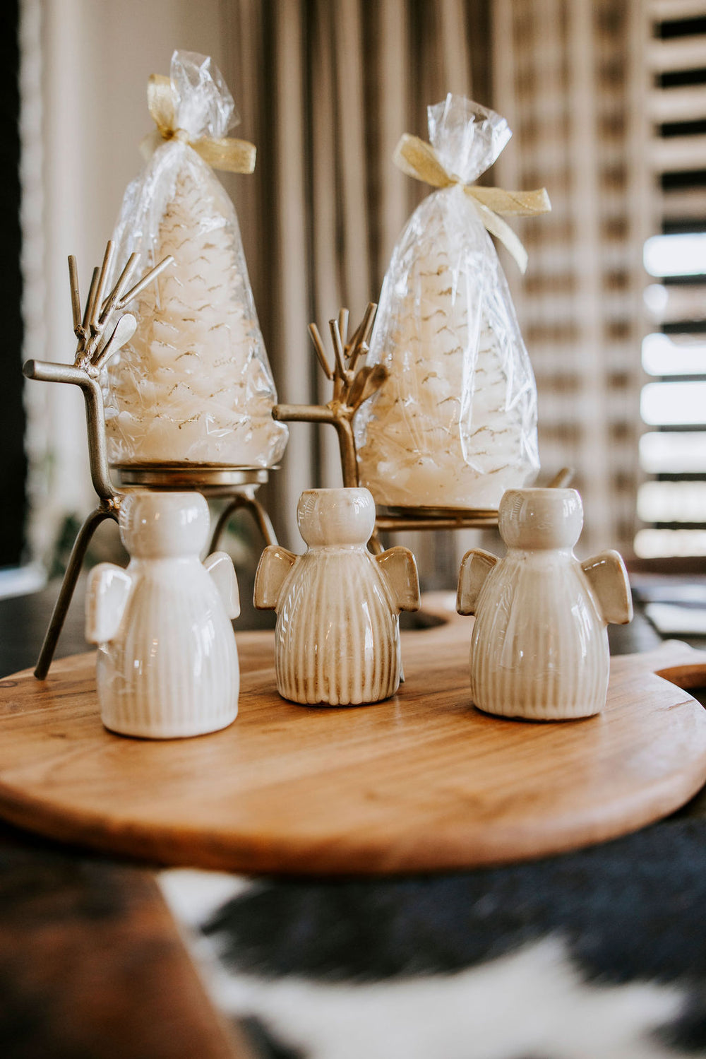 Gold Dusted Tree Shaped Candle