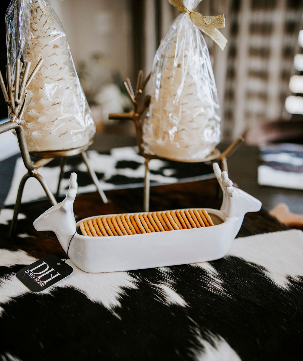 Stag Stoneware Cracker Dish