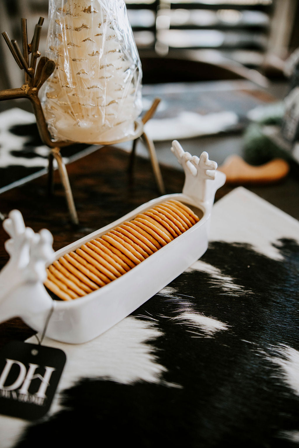 Stag Stoneware Cracker Dish