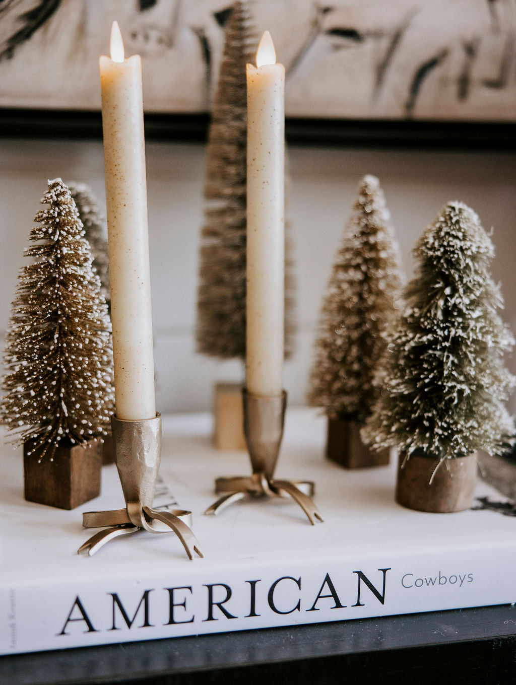 Hand-Forged Bow Candlestick Holder