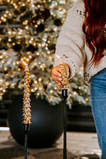 Gold Finished Tree Shaped Candlesticks - 2 Sizes
