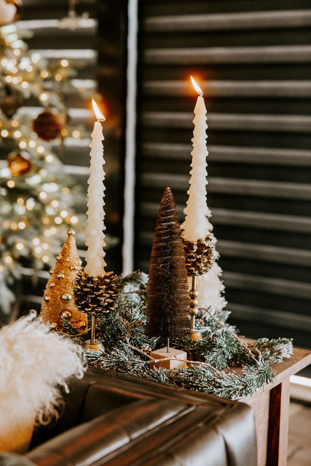 Tree Shaped Candlesticks - 2 Colors