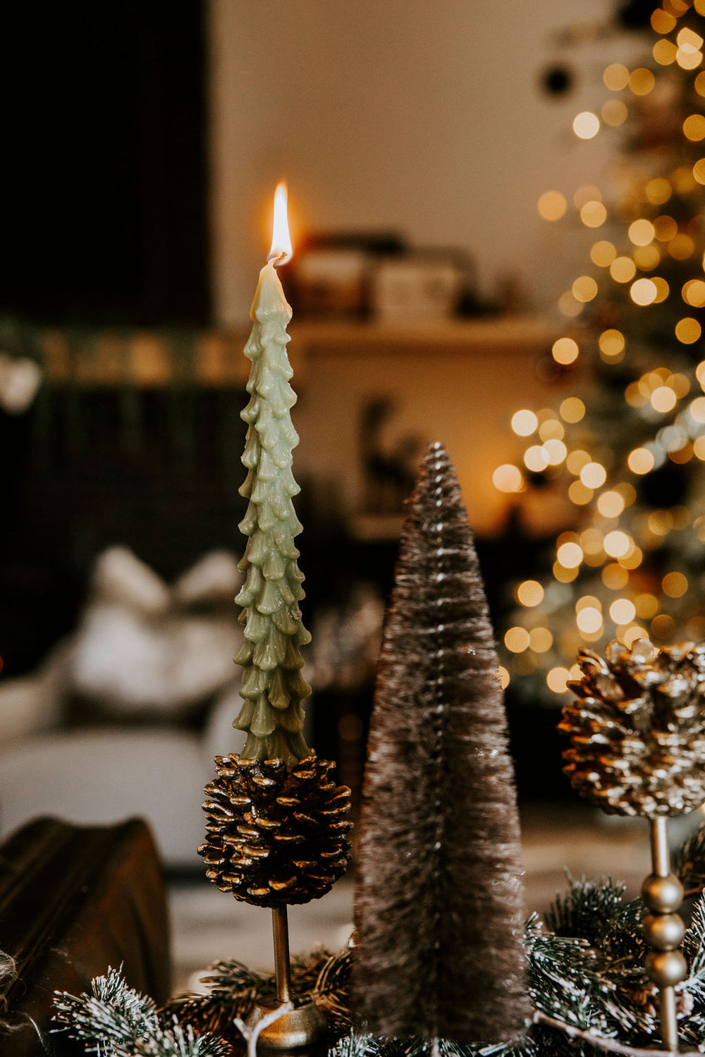 Tree Shaped Candlesticks - 2 Colors