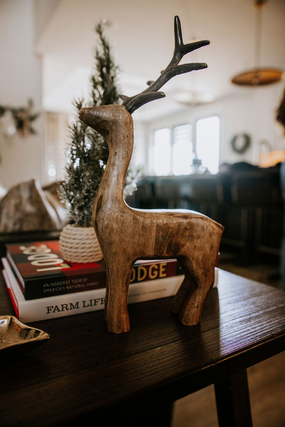 Standing Wooden Reindeer