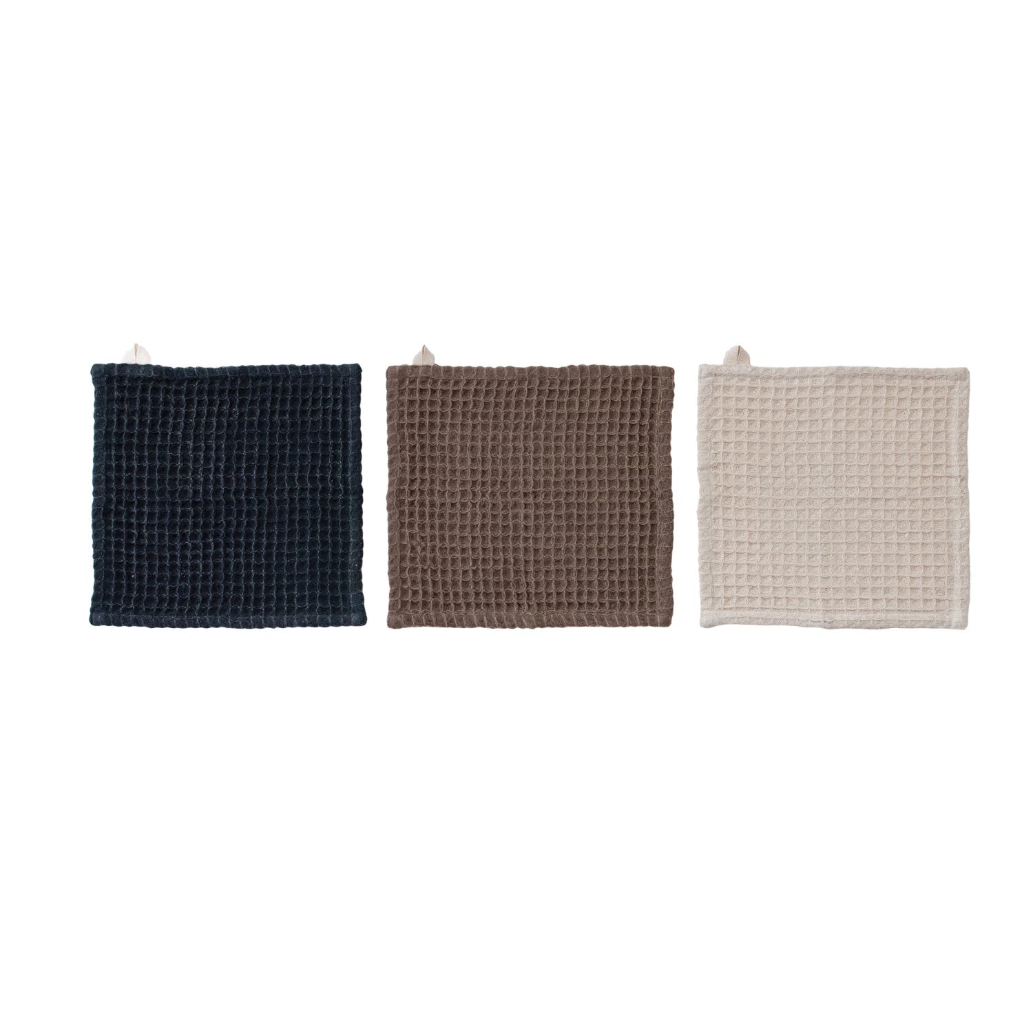 Small Serving Board with Set of Waffle Weaved Dish Cloths