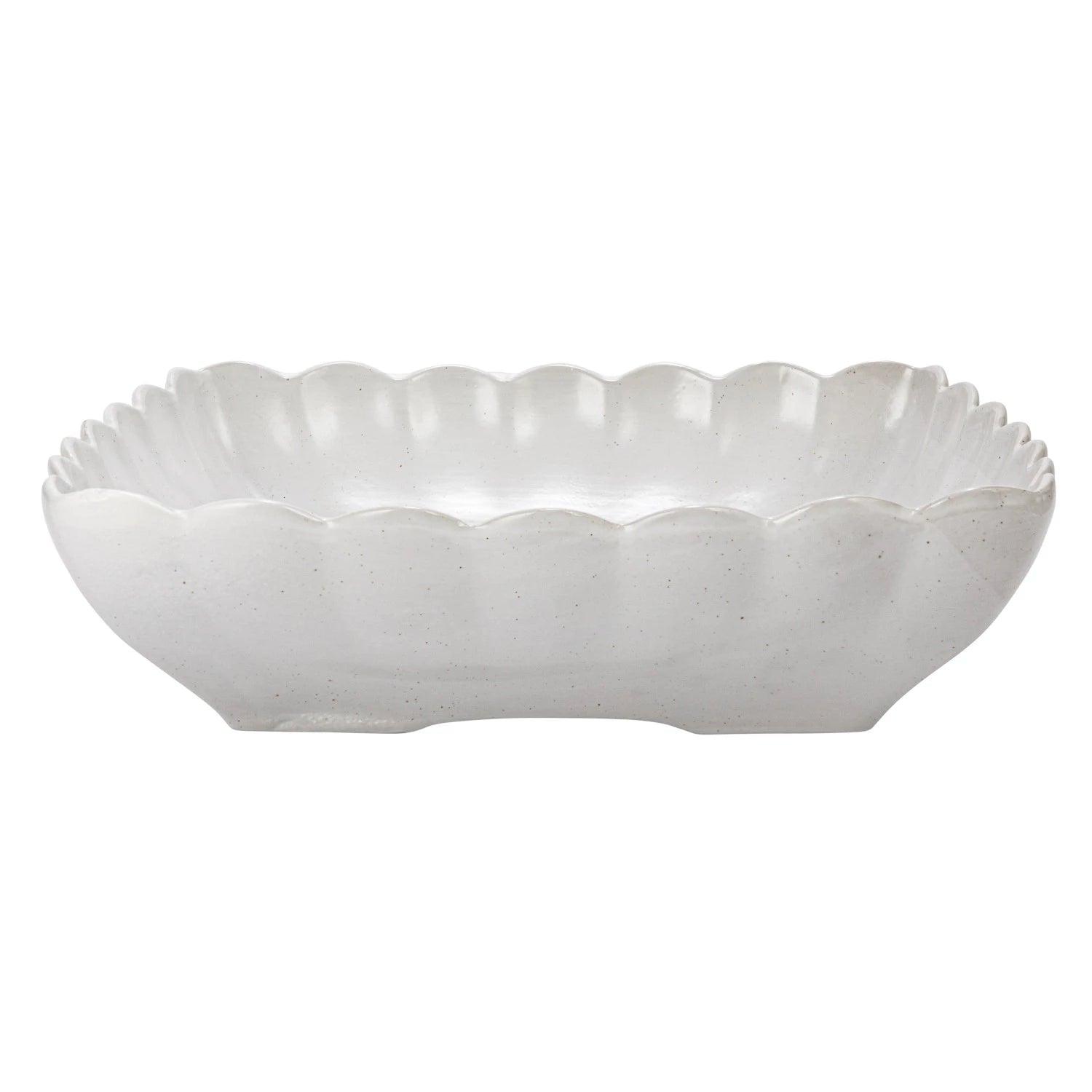 Scallop Edged Stoneware Serving Dish - 4 Sizes