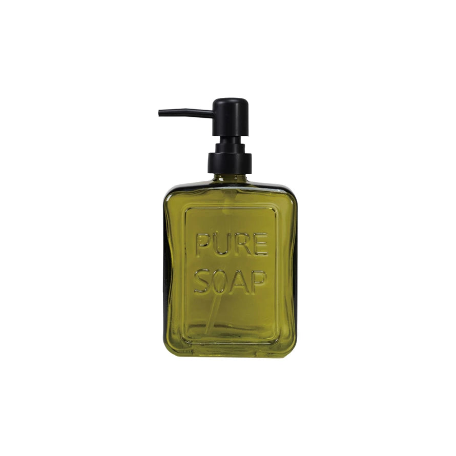Pressed Glass Soap Dispenser