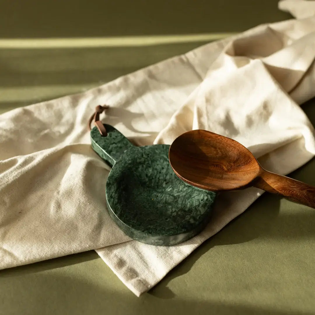 Handcrafted Marble Spoon Rest