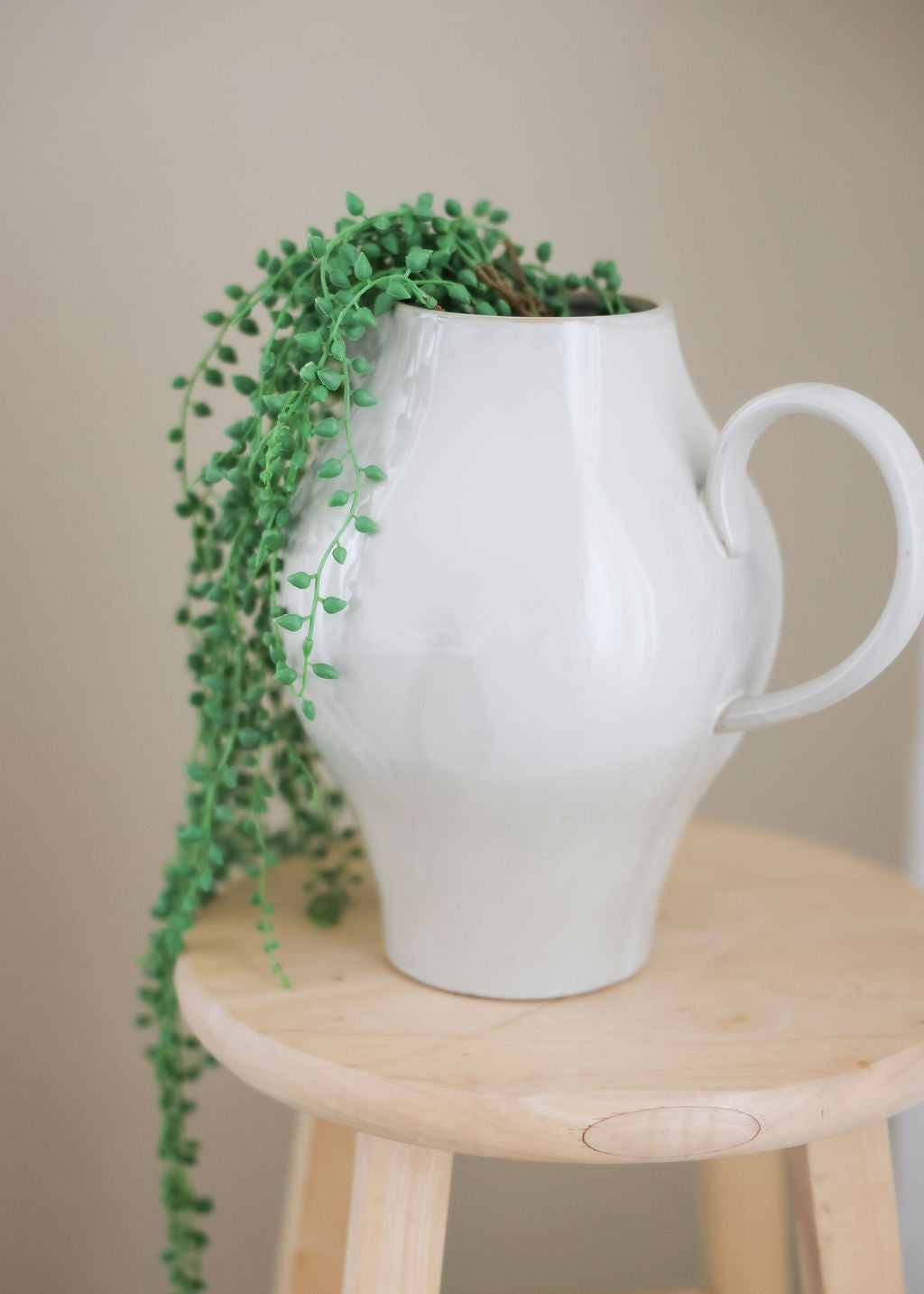 Smooth Stoneware Pitcher