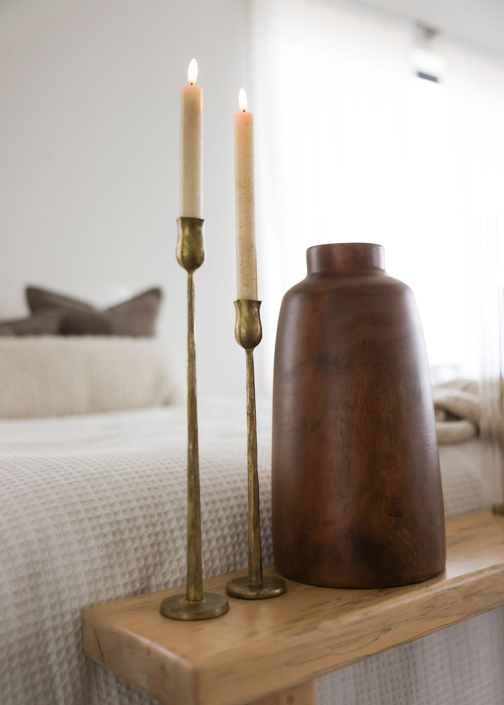 Walnut Finished Paulownia Vase