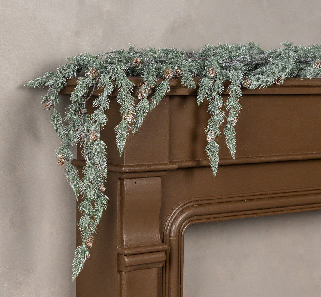 Snowy Angel Pine Draping Garland