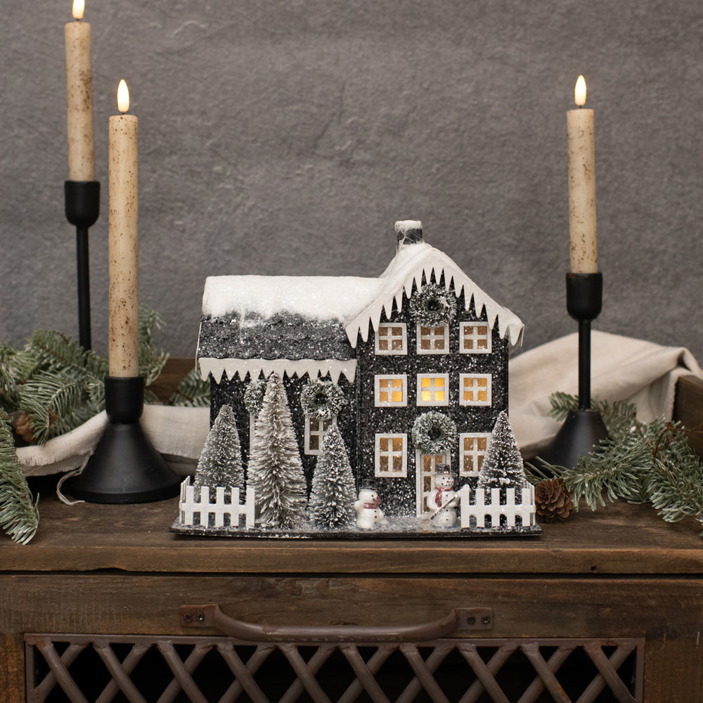 Lighted Holiday Farmhouse