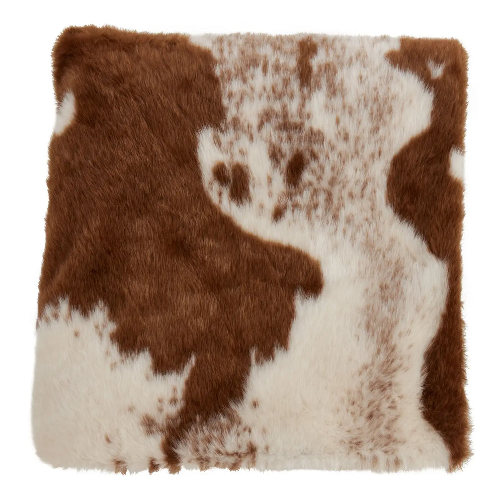 Faux Fur Cow Hide Throw Blanket