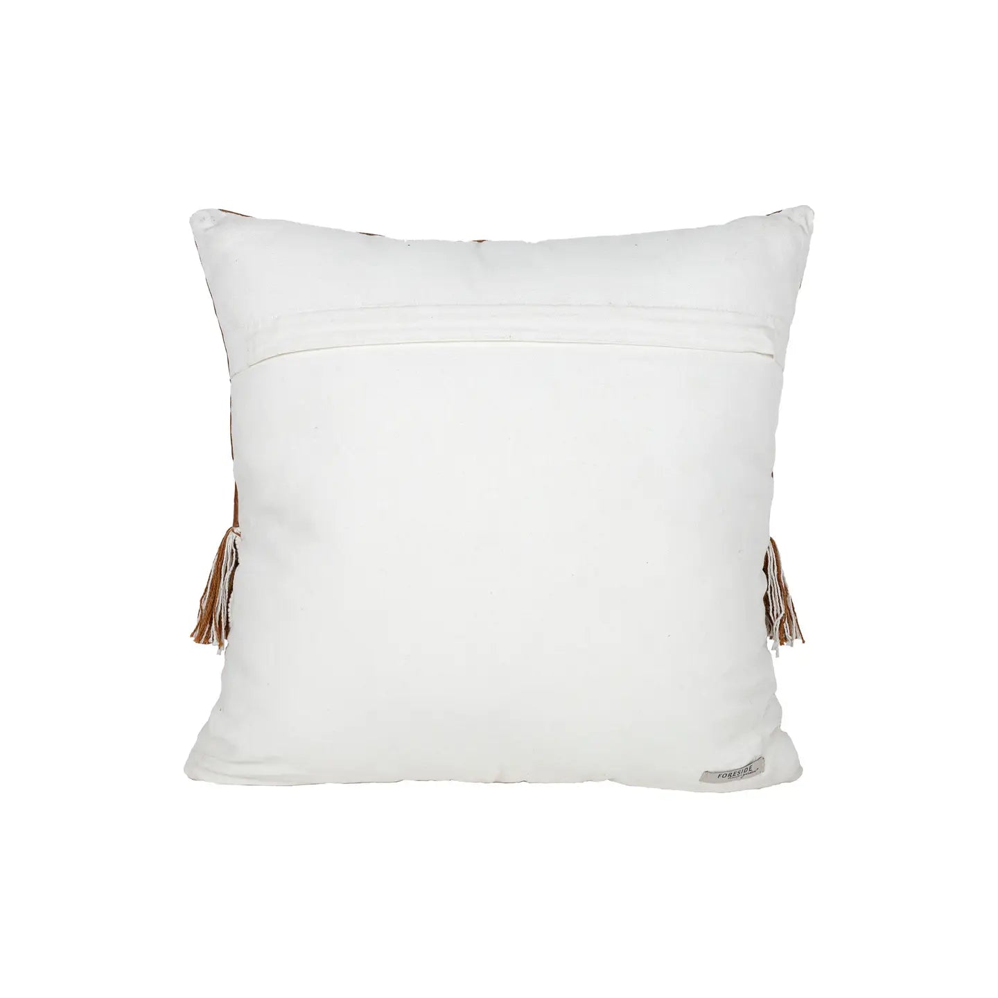 Handwoven Faux Leather & Cotton Throw Pillow