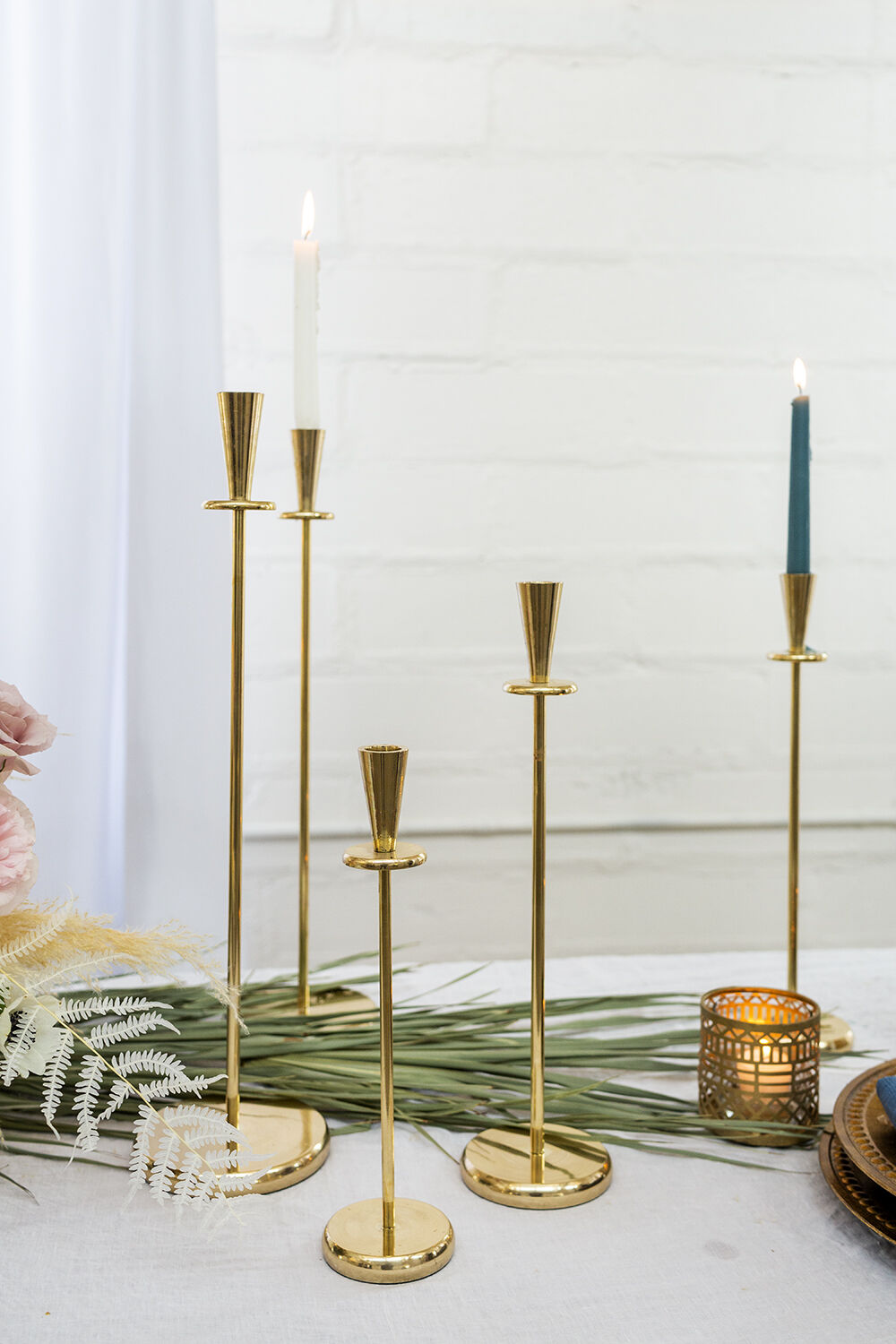 Shiny Flared Candle Holders - 3 Sizes