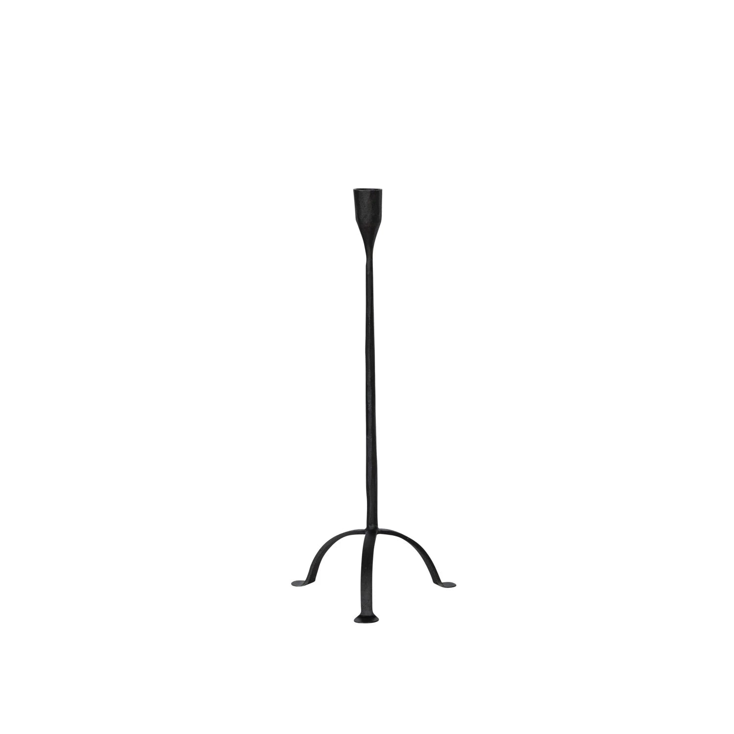 Footed Hand-Forged Cast Iron Taper Holder - 2 Sizes