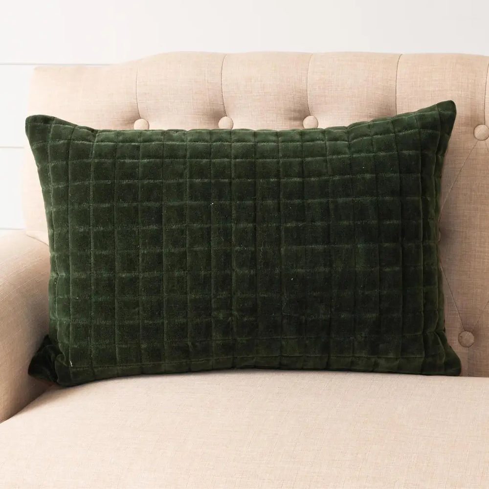 Quilted Cotton Lumbar Pillow