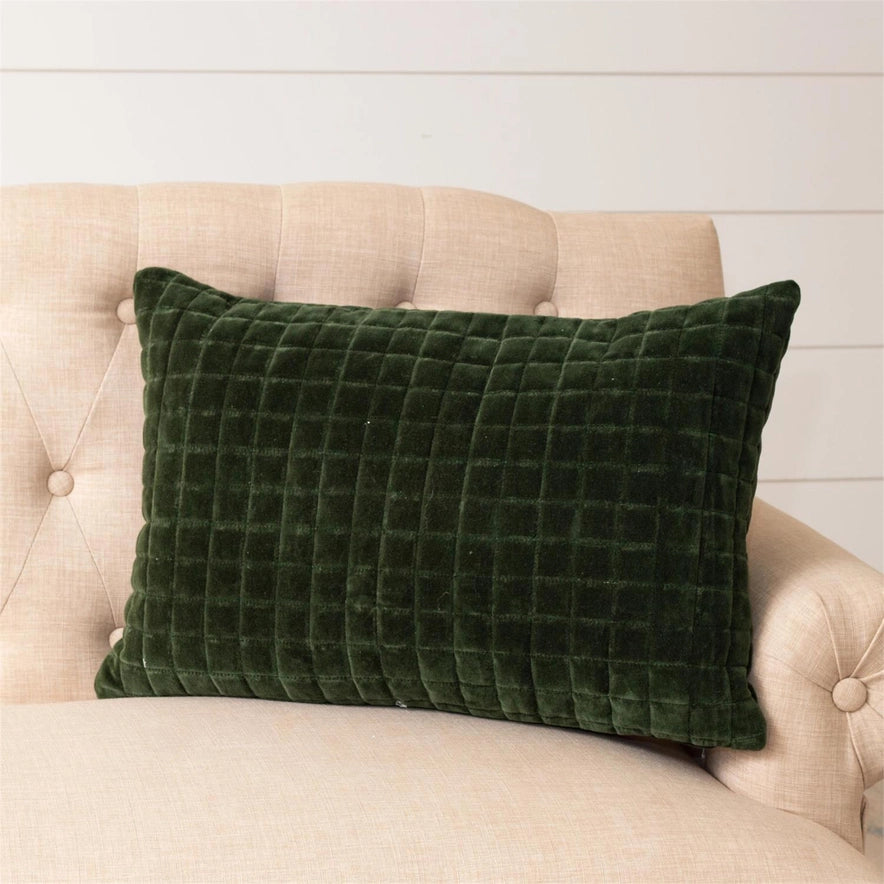 Quilted Cotton Lumbar Pillow