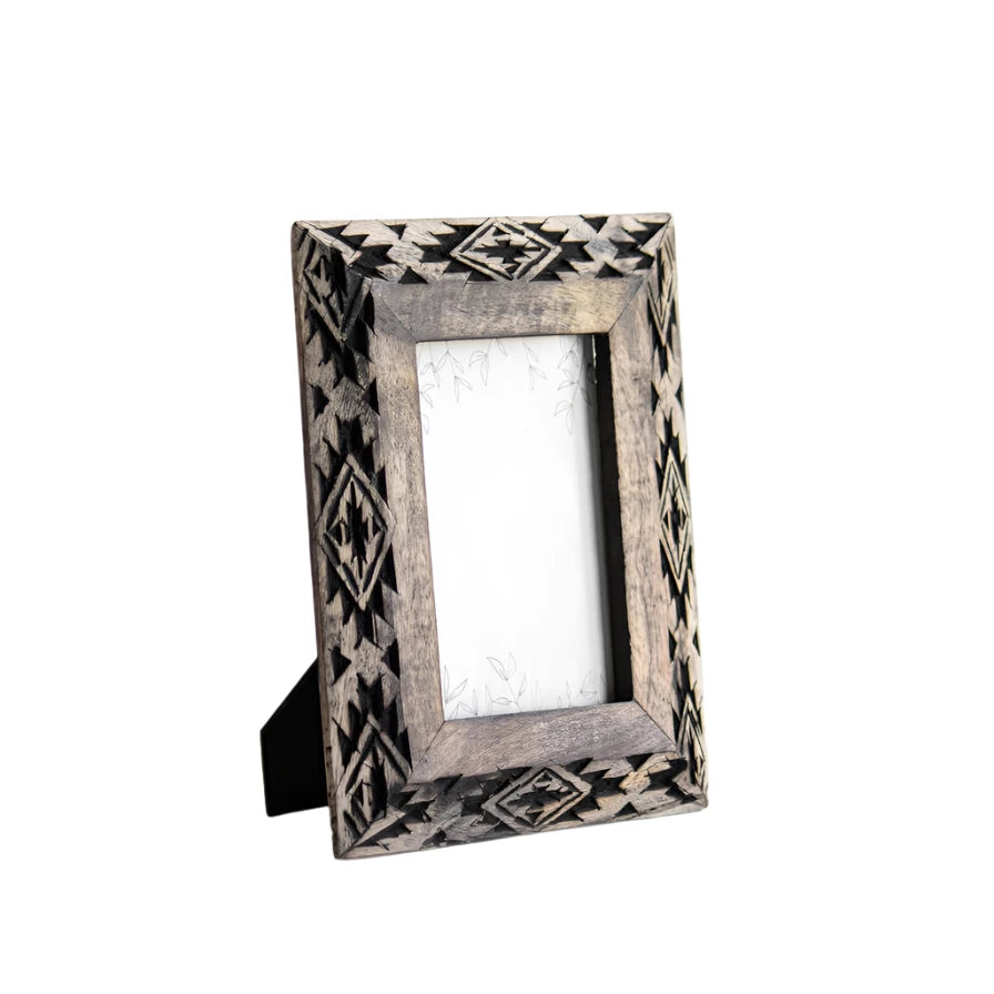 Carved Southwestern Photo Frame