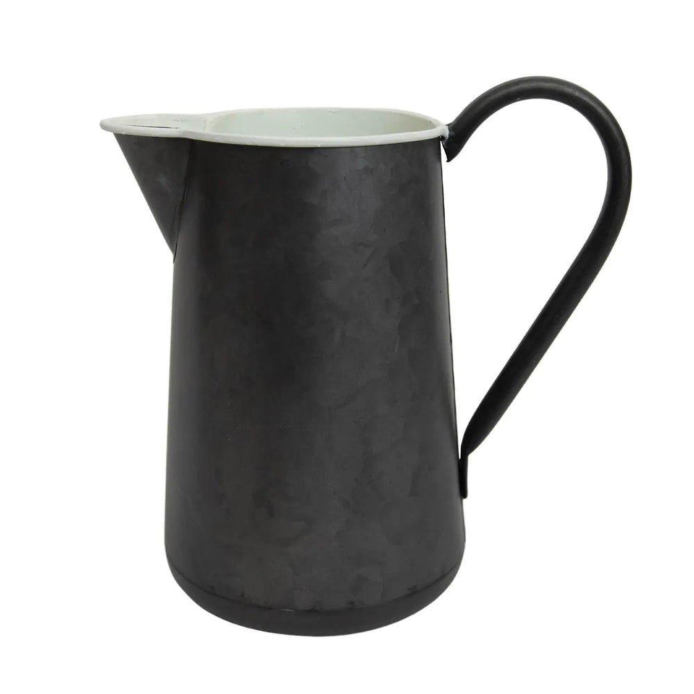 Black Galvanized Decorative Pitcher