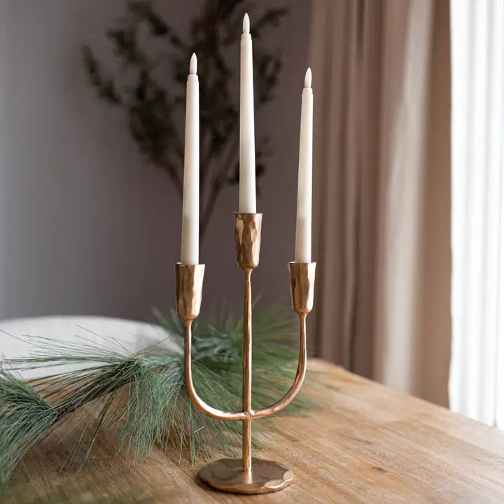 Iron 3-Arm Taper Candelabra - 2 Colors & 2 Sizes