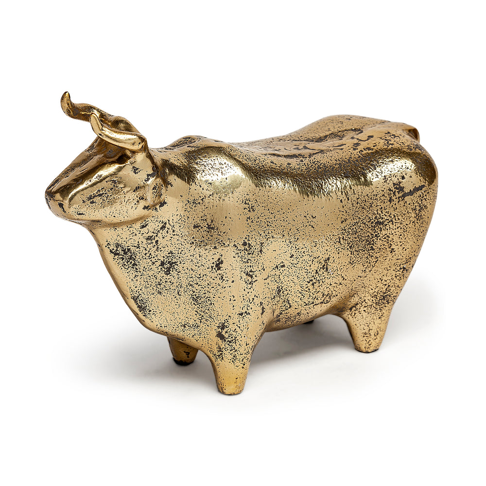 Cast Aluminum Standing Bull - 2 Colors