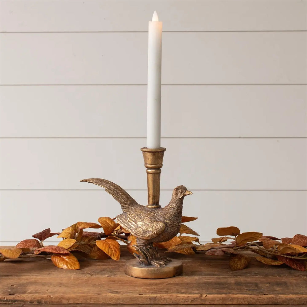 Pheasant Candlestick Holder