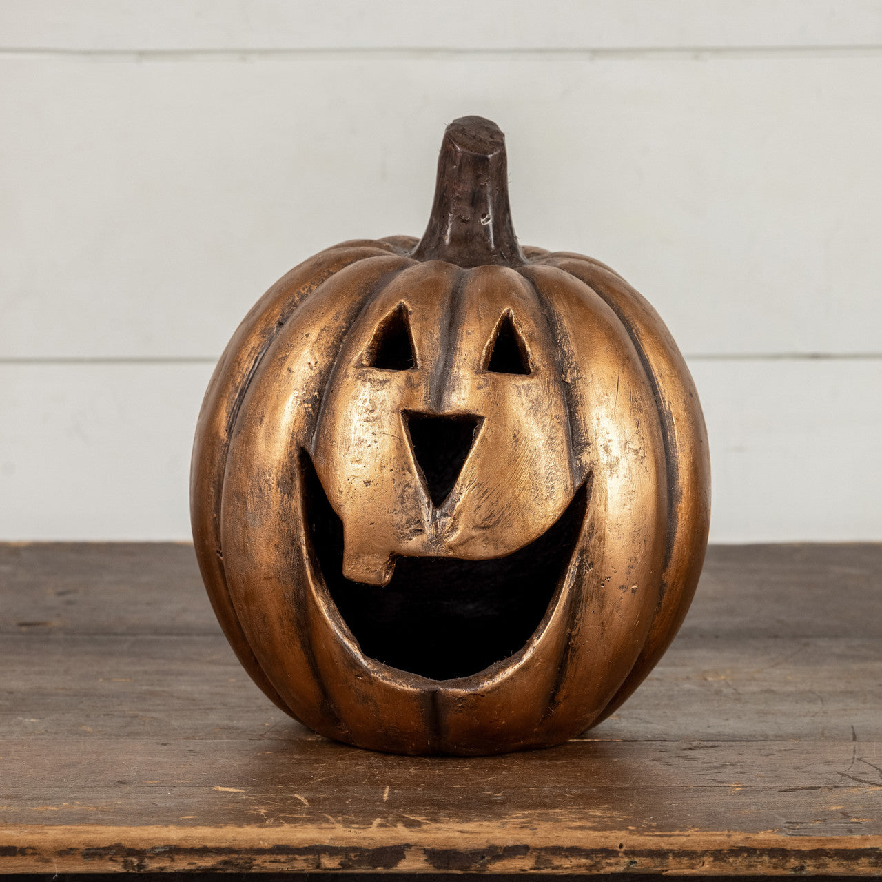 Rustic Gold Jack-O-Lantern - 2 Sizes