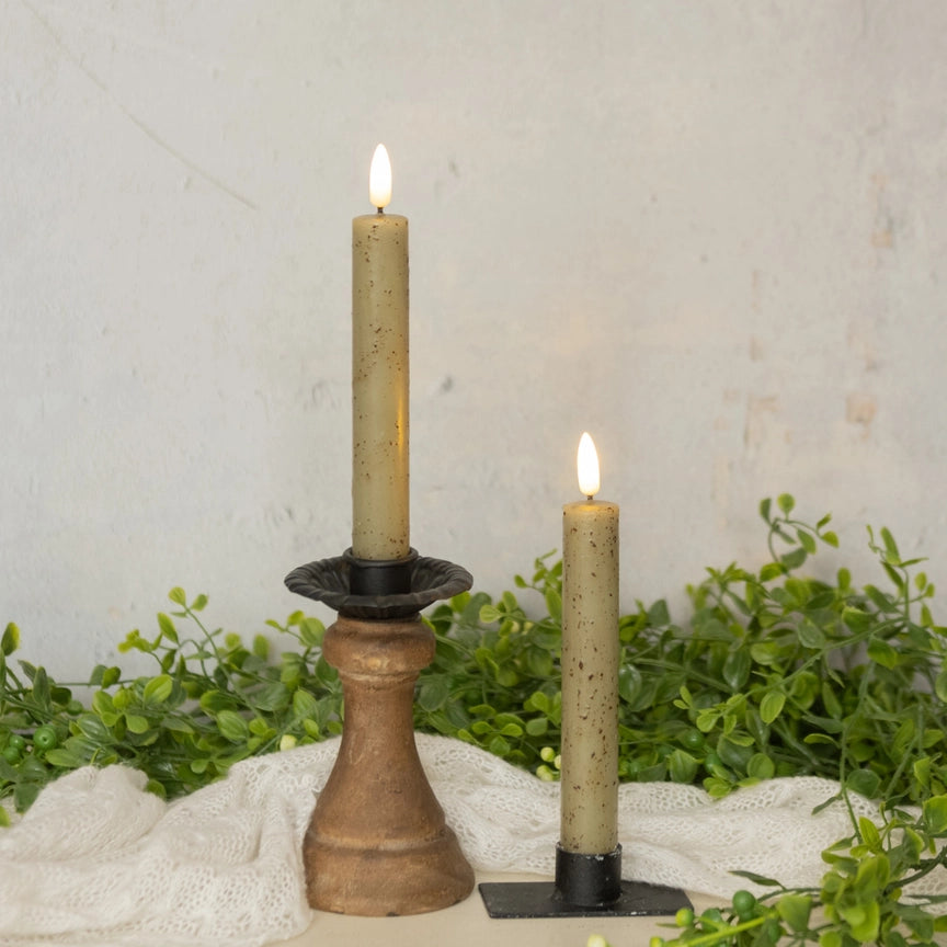 3D Flame Taper Candle - Set of 2