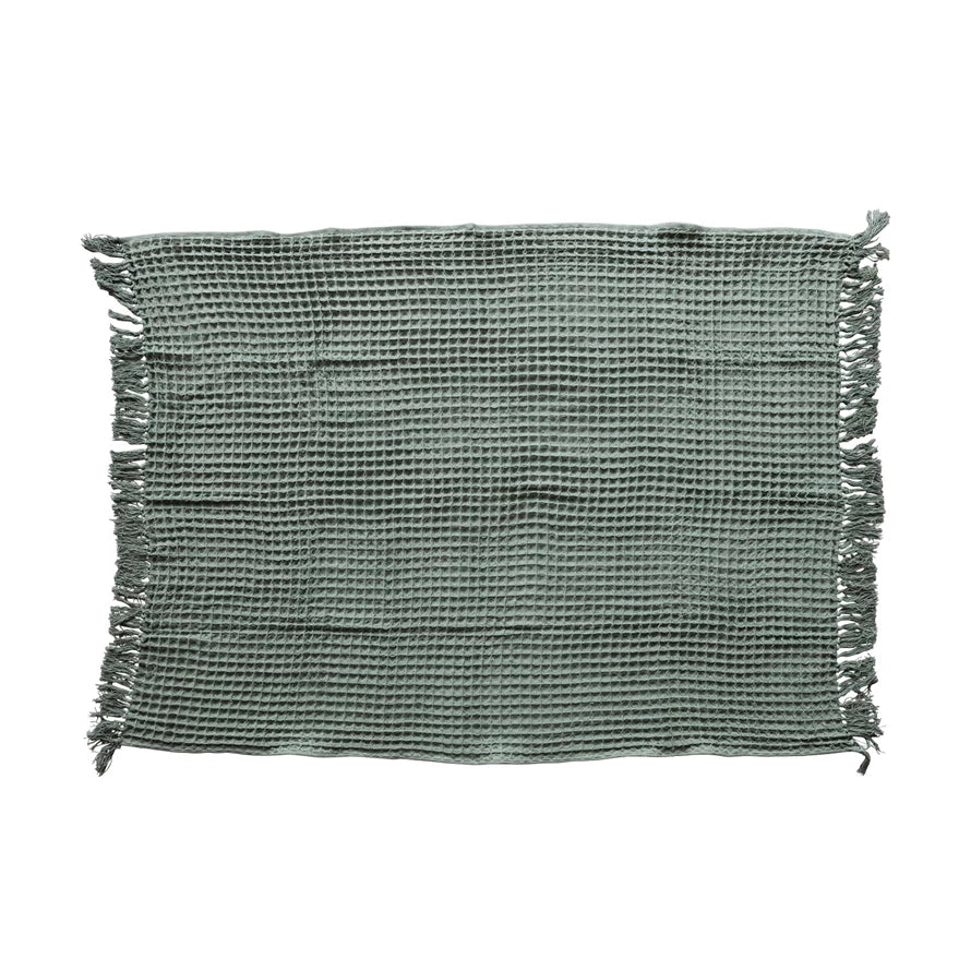 Waffle Weave Throw Blanket