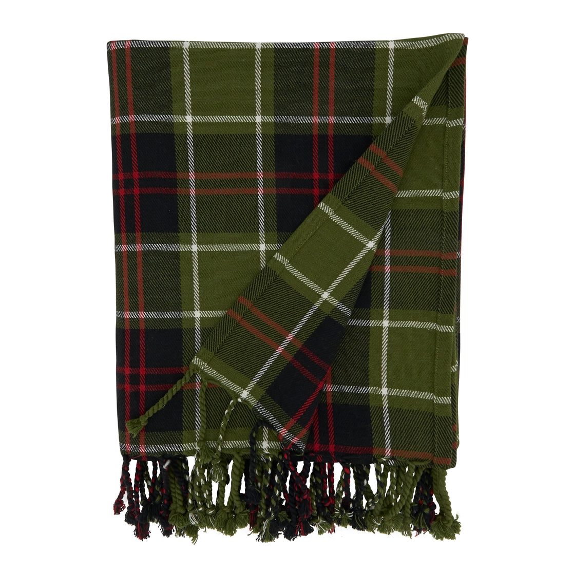 Plaid Cotton Throw Blanket